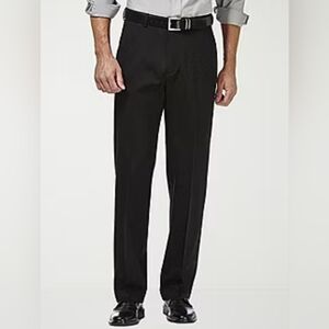 HAGGAR 42W X 32L Classic Fit Black Pants